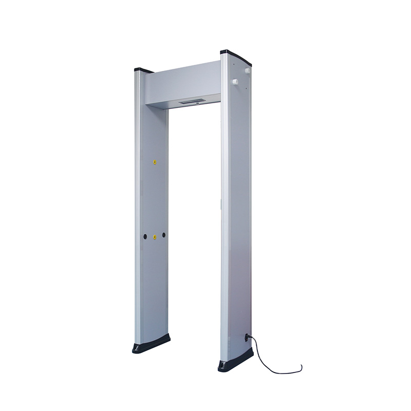 Walk through body temperature scanner with metal detector gate