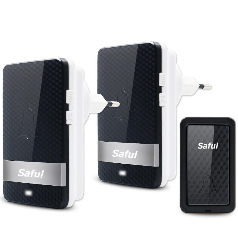 Saful Self-power wireless dingdong doorbell,outdoor unit waterproof
