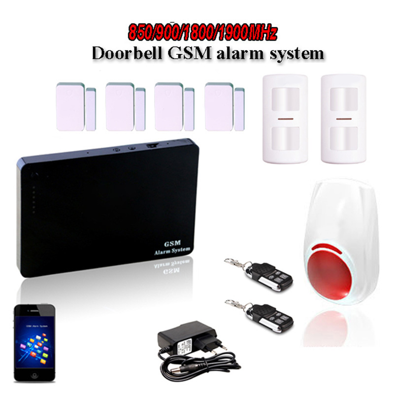 2016 Newest 2g/3g/4g intelligent!! saful G3 GSM quad band wireless doorbell gsm alarm system with smoke detector for fire